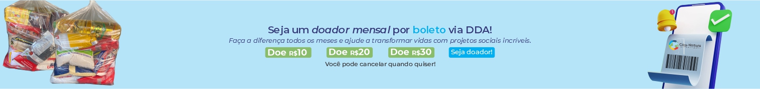 Seja um doador mensal